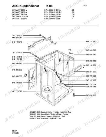 Взрыв-схема стиральной машины Aeg LAV6955 SENSLOG - Схема узла Housing 001